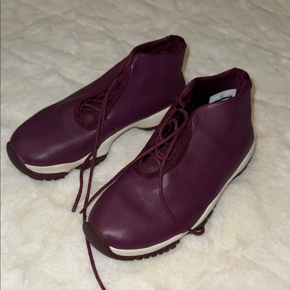 Jordan Purple Leather Sneakers